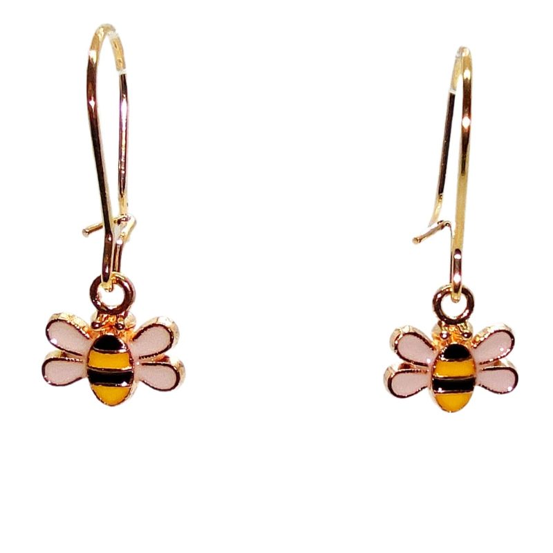 KOLCZYKI FUN MINI PSZCZÓŁKI PSZCZOŁA ŻÓŁTO-ZŁOTE (267)