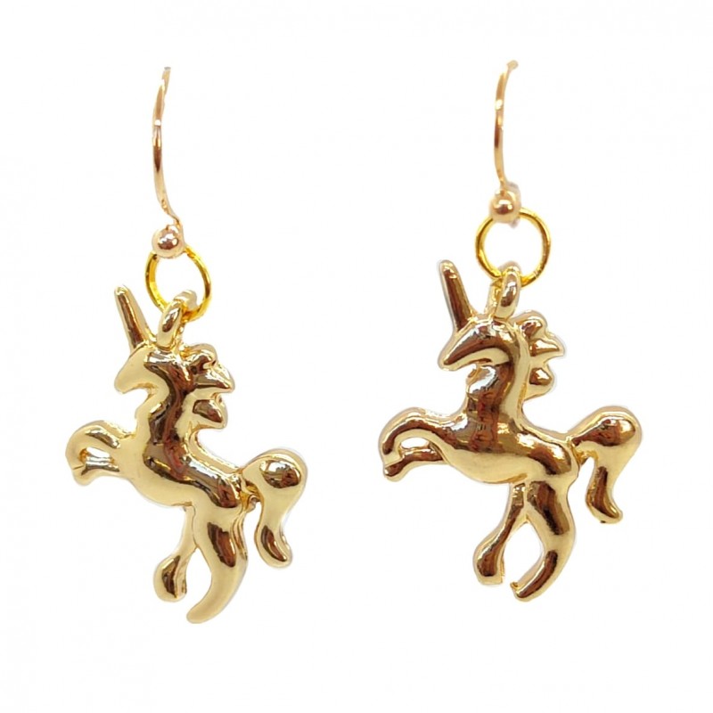 KOLCZYKI FUN ZŁOTE JEDNOROŻCE 01 (189)