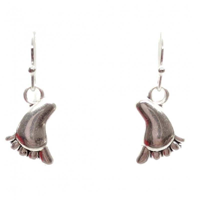 KOLCZYKI FUN DZIECKO MAŁE DZIECIĘCE STÓPKI STOPY (204)