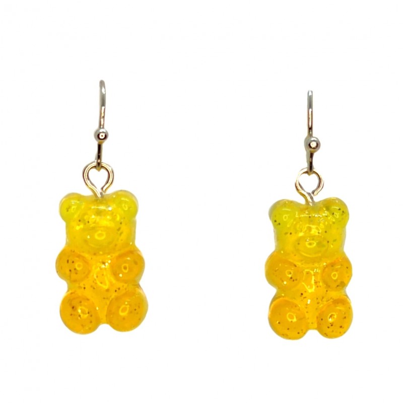 KOLCZYKI FUN SŁODKIE MIODOWE ŻÓŁTE GUMISIE (280)