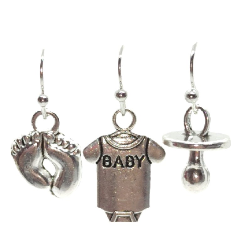 KOLCZYKI FUN DZIECKO STÓPKI BODY SMOCZEK (117)