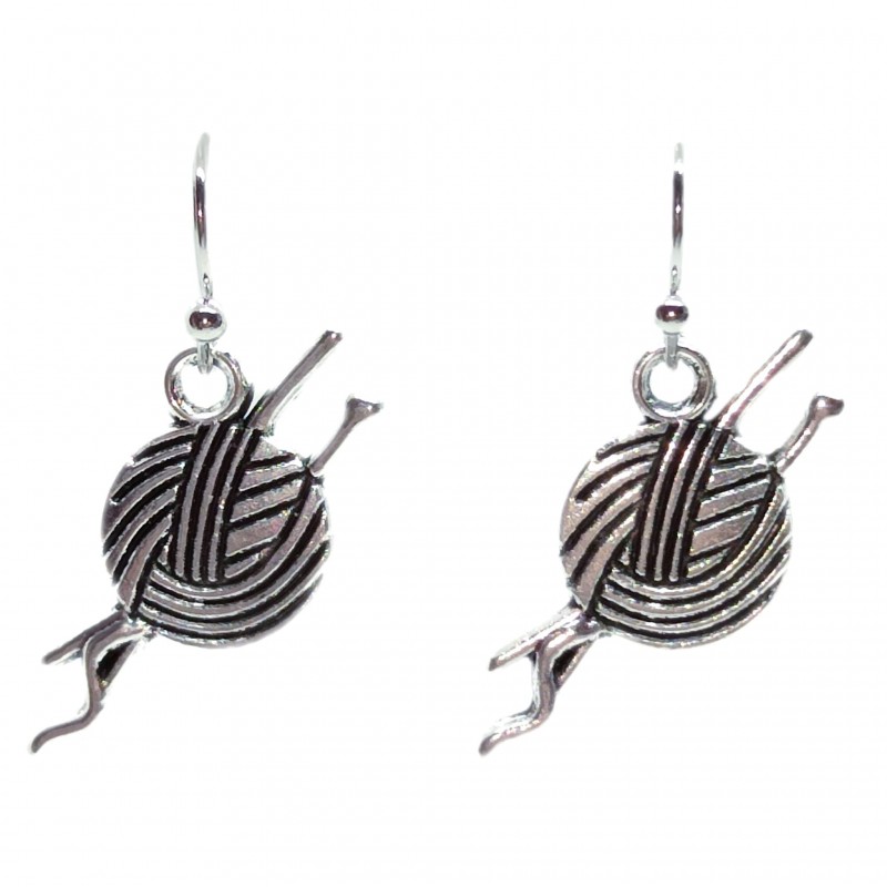 KOLCZYKI FUN HOBBY KŁĘBKI WEŁNY ROBÓTKA (104)