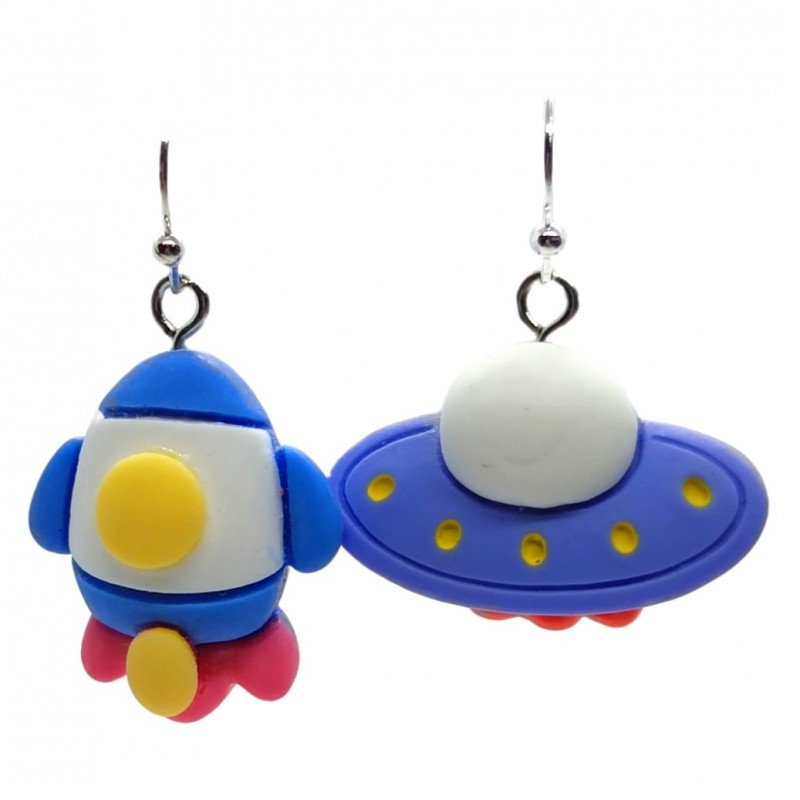 KOLCZYKI FUN KOSMOS RAKIETA UFO  (158)