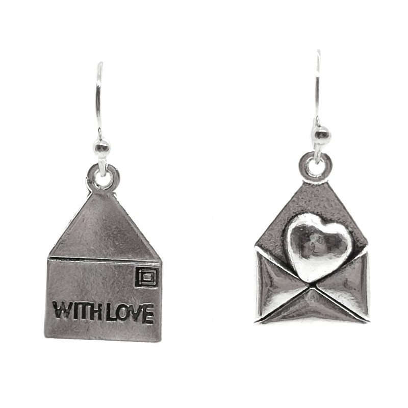 KOLCZYKI FUN LISTY MIŁOSNE Z SERCEM (130)