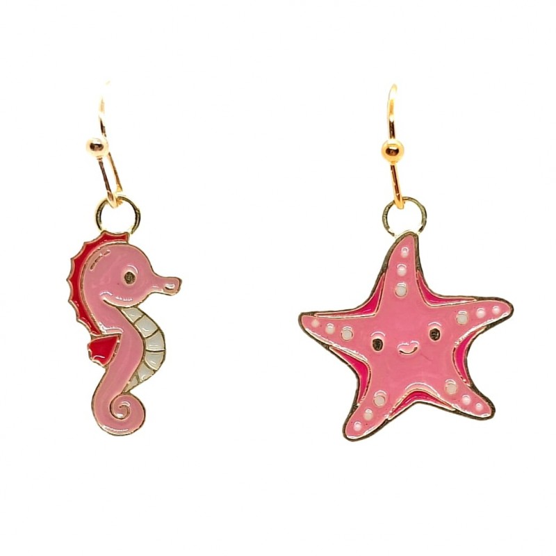 KOLCZYKI FUN MORSKIE KLIMATY ROZGWIAZDA KONIK (064)