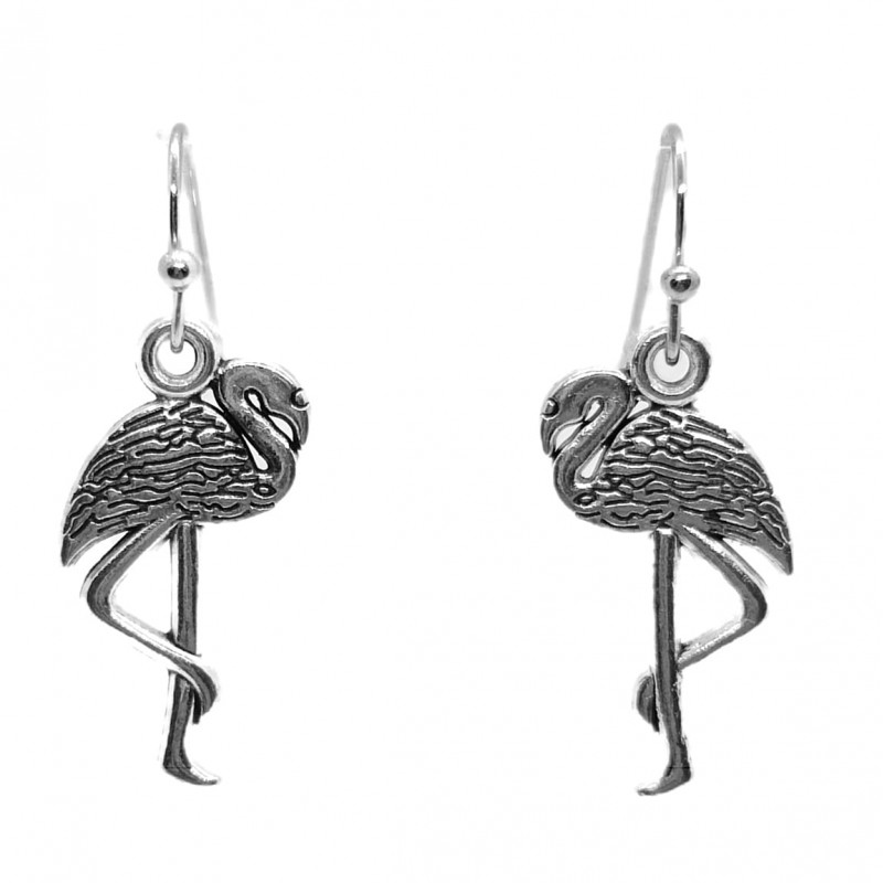 KOLCZYKI FUN SREBRNE DELIKATNE FLAMINGI (203)