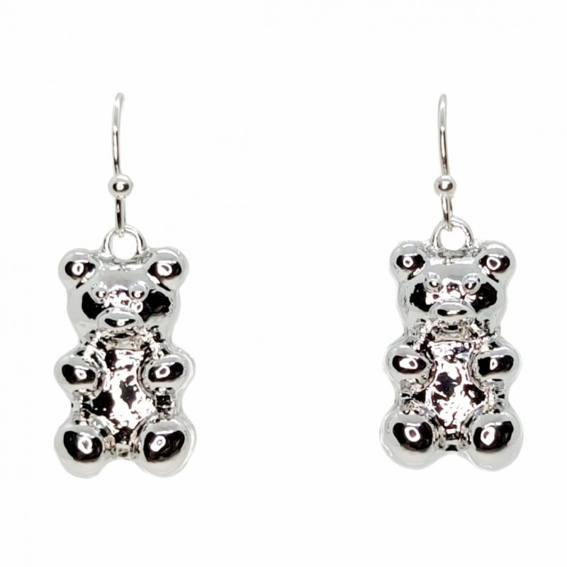 KOLCZYKI FUN SŁODKIE SREBRNE GUMISIE (185)