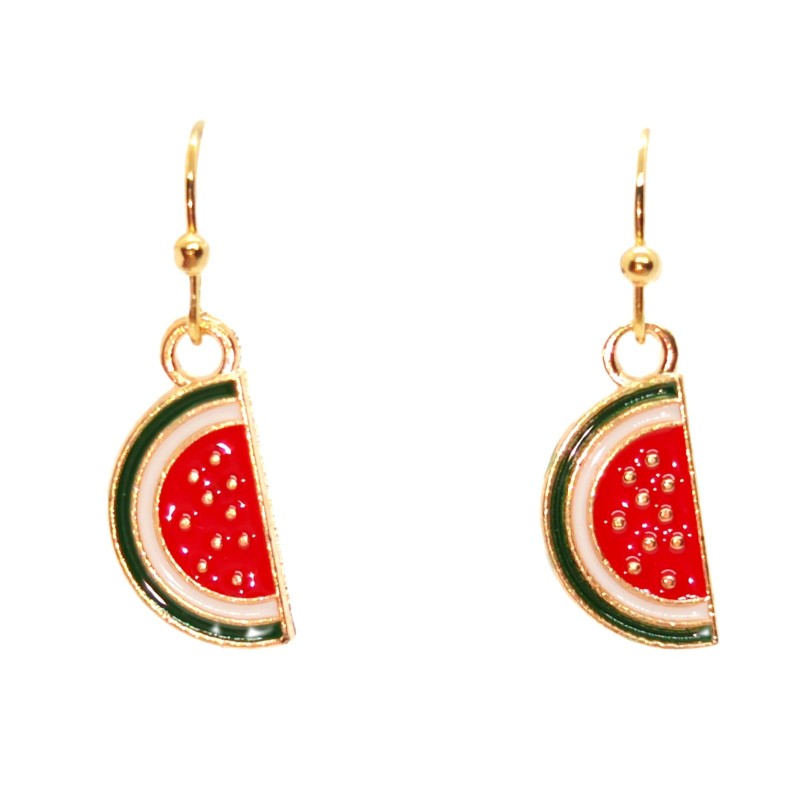 KOLCZYKI FUN SOCZYSTE ARBUZY PLASTRY 1/2 (055)