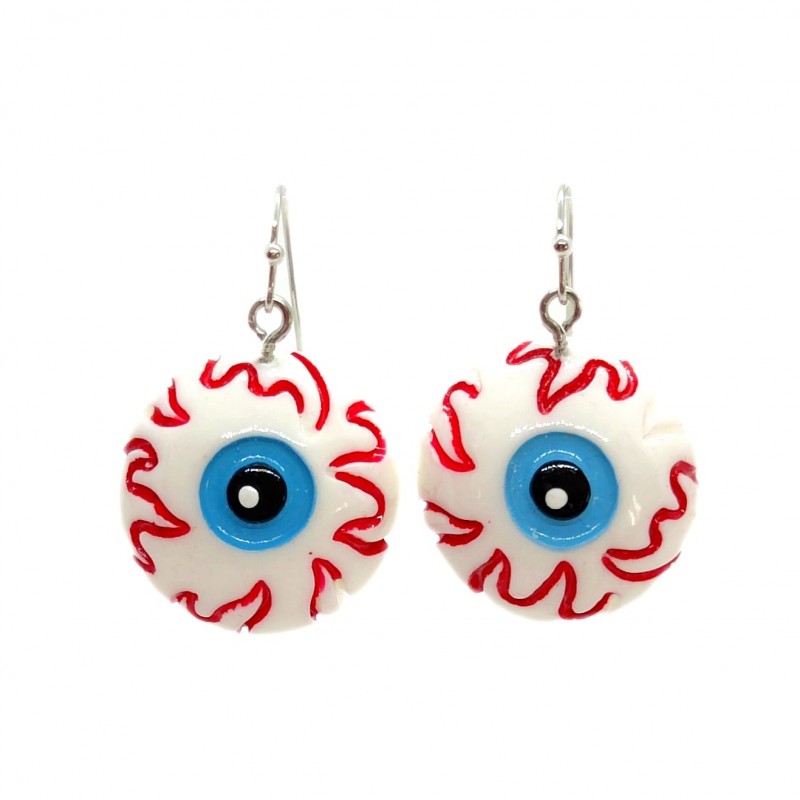 KOLCZYKI FUN KRWAWE OKO OCZY HALLOWEEN (246)