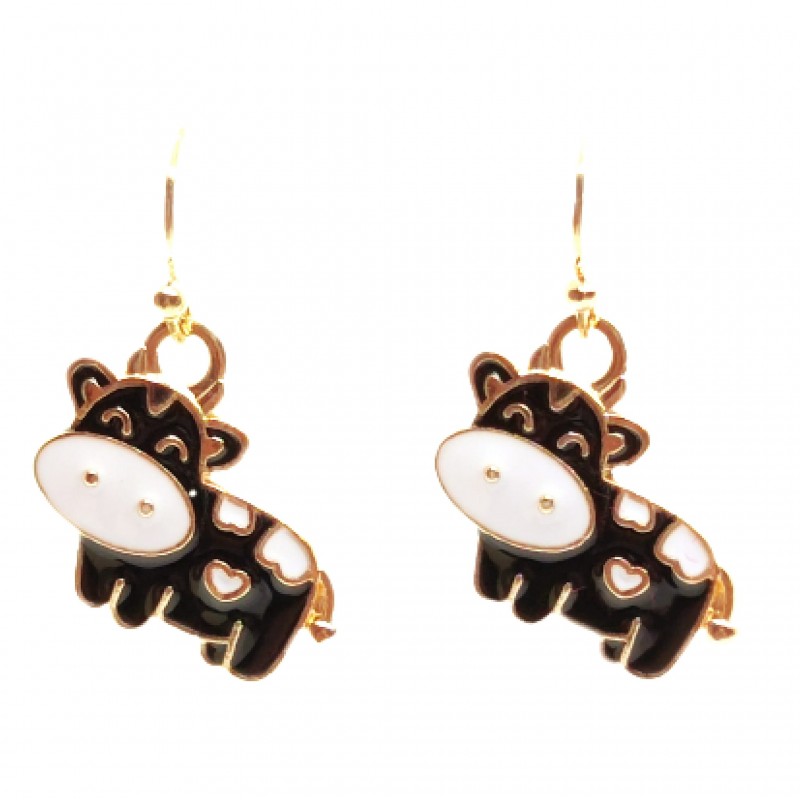 KOLCZYKI FUN WESOŁE KROWY CZARNO-BIAŁE (142)