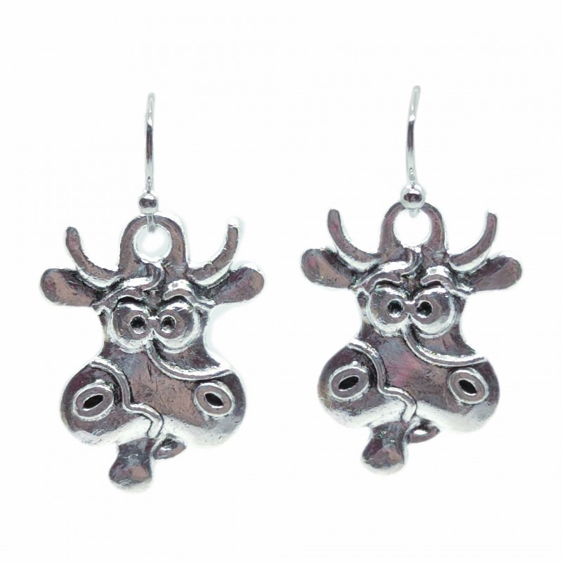 KOLCZYKI FUN ZABAWNE UŚMIECHNIĘTE KROWY (101)