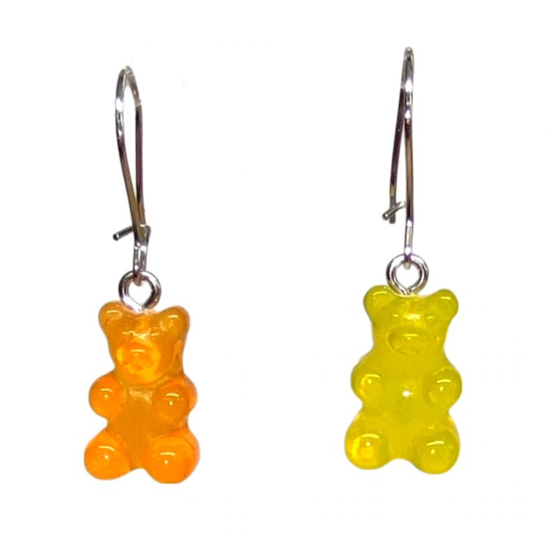 KOLCZYKI FUN SŁODKIE POMARAŃCZOWO ŻÓŁTE GUMISIE (010)