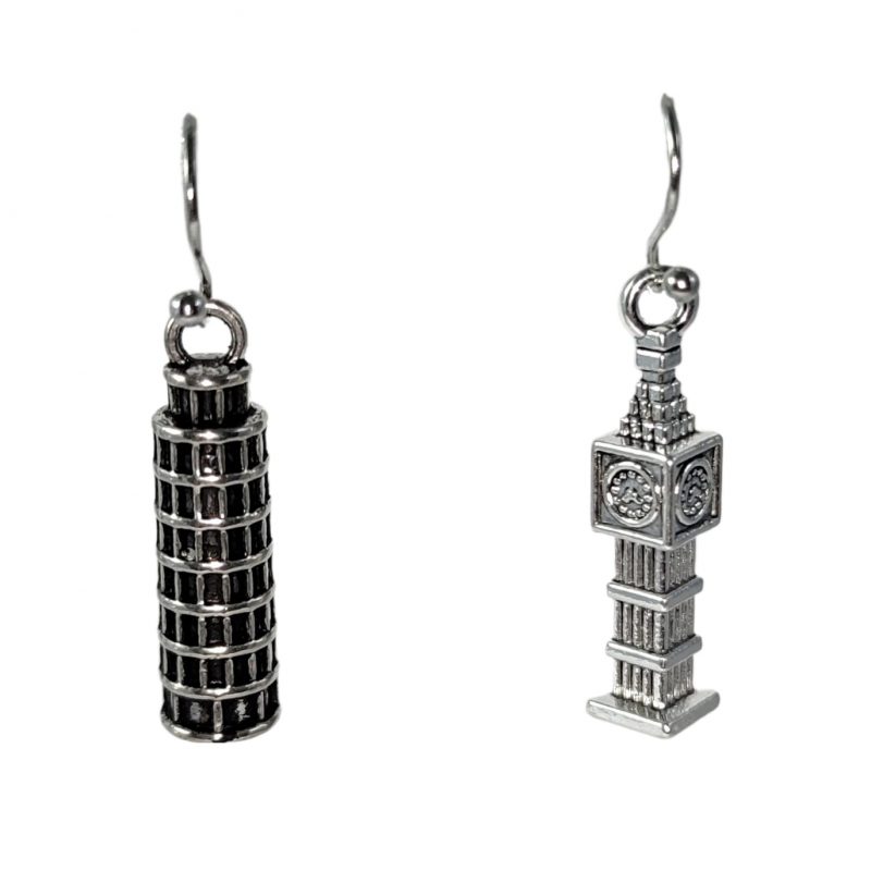 KOLCZYKI FUN KRZYWA WIEŻA W PIZIE I BIG BEN (121)