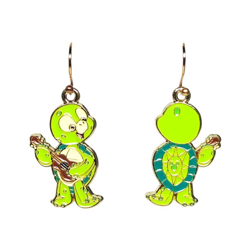 KOLCZYKI FUN ZABAWNE ŻÓŁWIKI GRAJĄCE NA GITARZE (116)