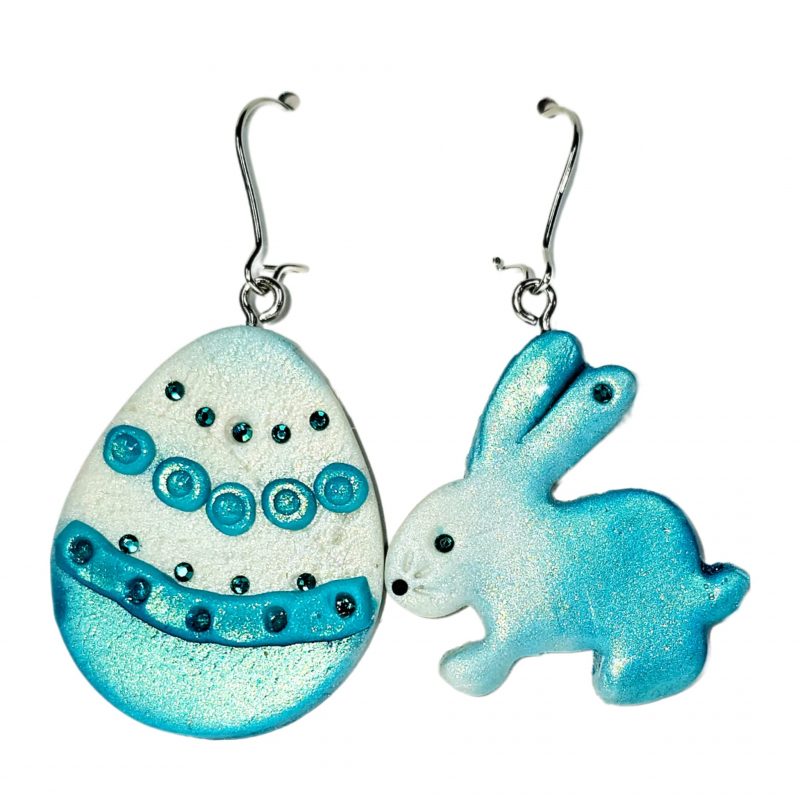 KOLCZYKI FUN WIELKANOC ZAJĄC I PISANKA (GP014)