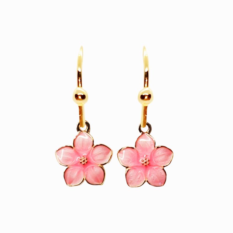 KOLCZYKI FUN KWIAT WISNI SAKURA ROZWINIĘTA (287)