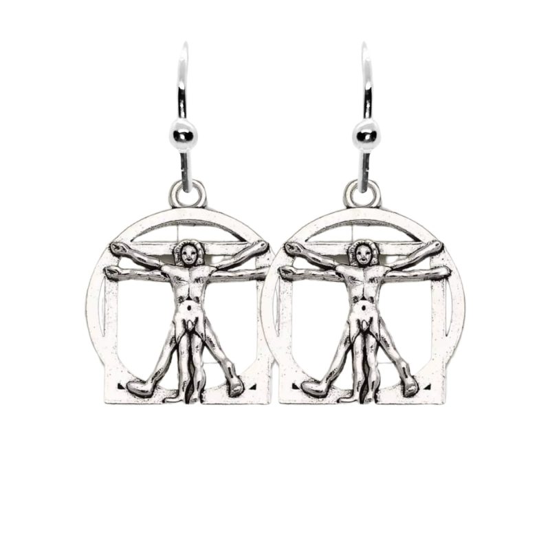 KOLCZYKI FUN NAUKA DA VINCI CZŁOWIEK WITRUWIAŃSKI (342)