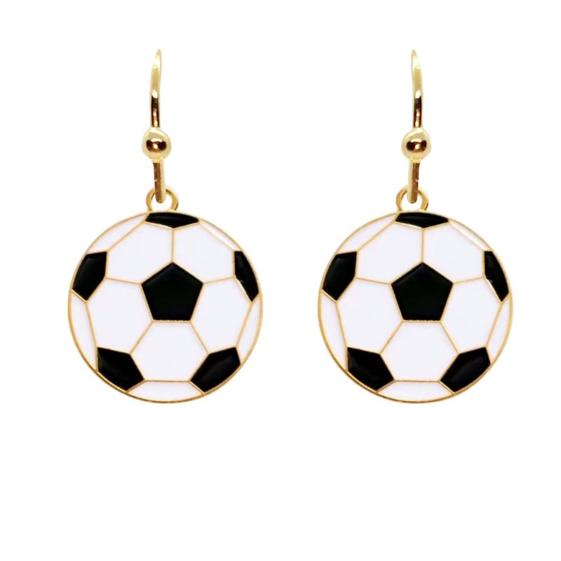 KOLCZYKI FUN SPORT PIŁKA NOŻNA KOLOR ZŁOTY (140)