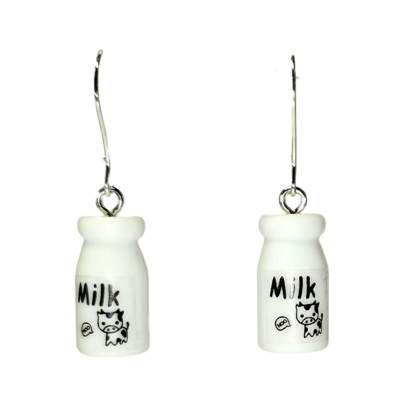 KOLCZYKI FUN BUTELKI MLEKA PROSTO OD KROWY (163)