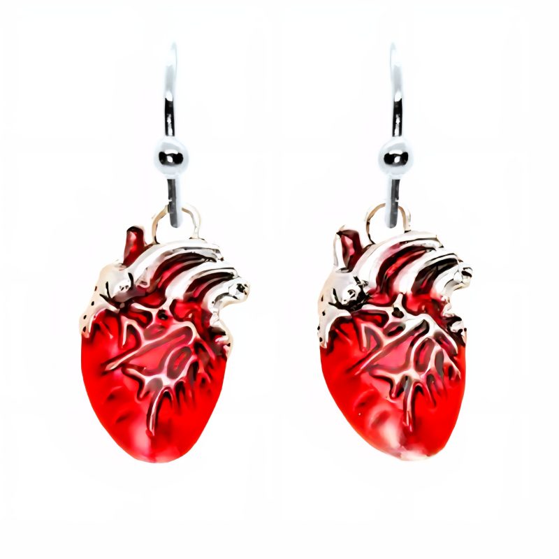 KOLCZYKI FUN NAUKA ANATOMIA SERCE CZŁOWIEKA (358)