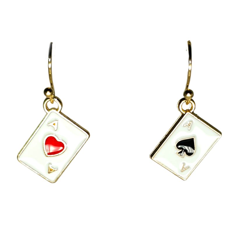 KOLCZYKI FUN KARTY DO GRY ASY (050)