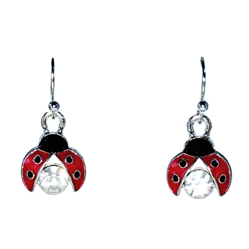 KOLCZYKI FUN BIEDRONKI Z CYRKONIAMI (174)