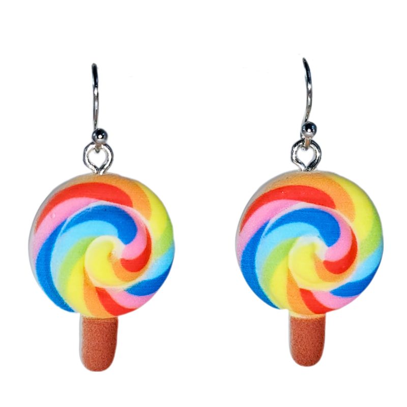 KOLCZYKI FUN TĘCZOWE LIZAKI MULTIKOLOR MINI (184)