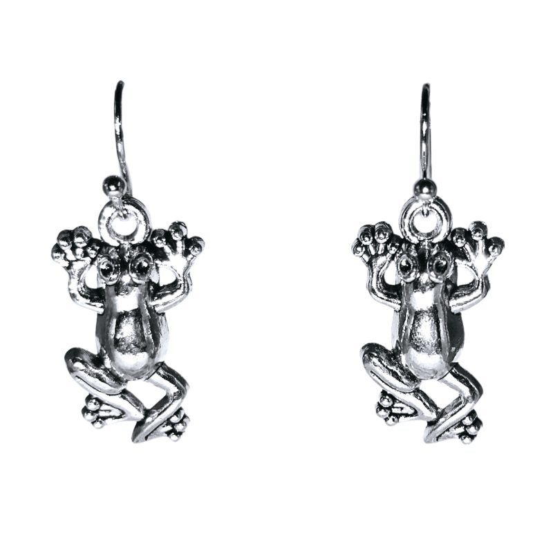 KOLCZYKI FUN ŻABKI SREBRNE (355)