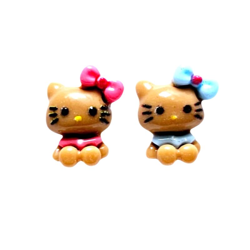 KOLCZYKI FUN SZTYFT MINI CZEKOLADOWE HELLO KITTY (SZ002)