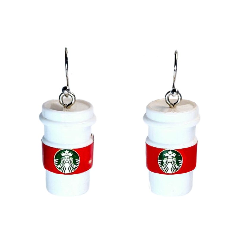 KOLCZYKI FUN KAWA STARBUCKS KUBEK NA WYNOS (333)