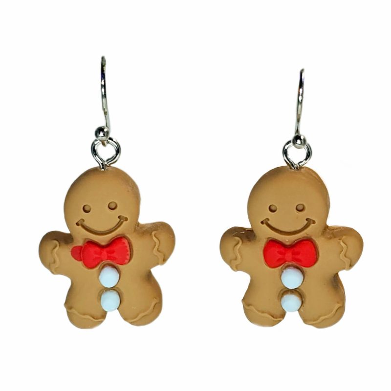 KOLCZYKI FUN IDĄ ŚWIĘTA PIERNIKI CIASTKI 01 (BN002)