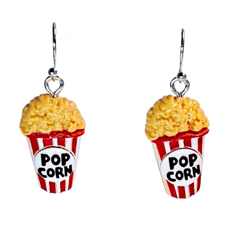 KOLCZYKI FUN POPCORN KARMELOWY KUBEŁEK KUKURYDZA (233)