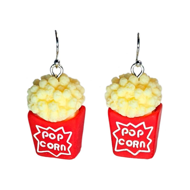 KOLCZYKI FUN POPCORN ŚREDNI KUBEŁEK KUKURYDZA (249)