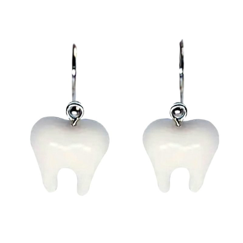 KOLCZYKI FUN CZYSTE ZĘBY BIAŁE ZĄBKI (278)