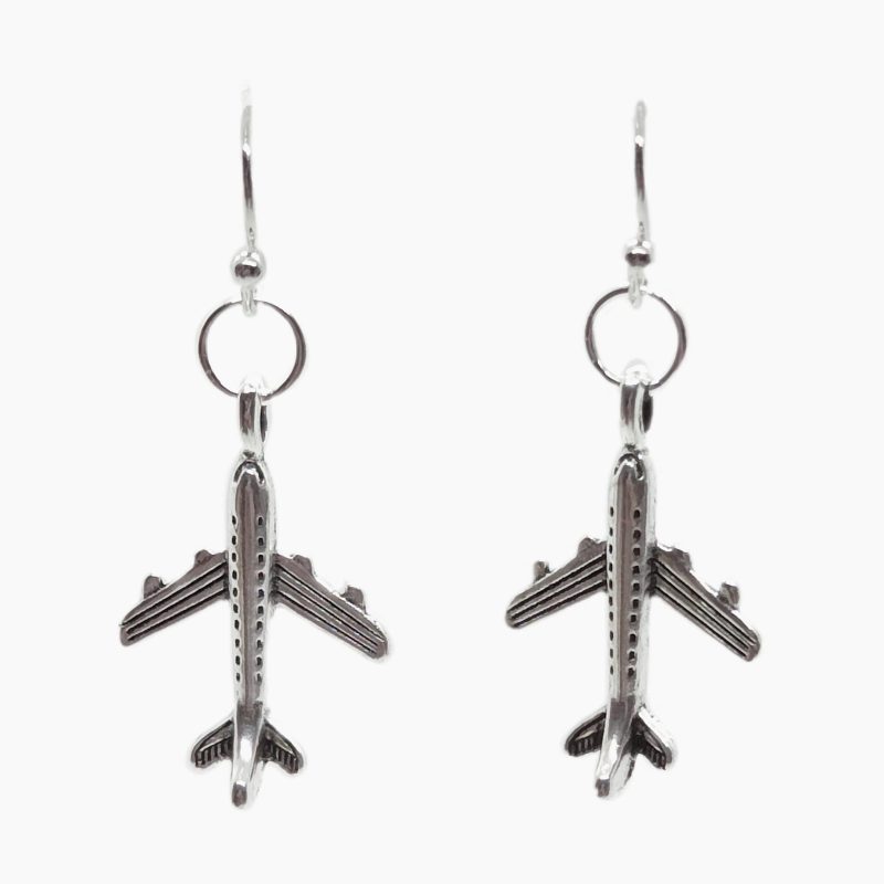 KOLCZYKI FUN SREBRNE SAMOLOTY (002)