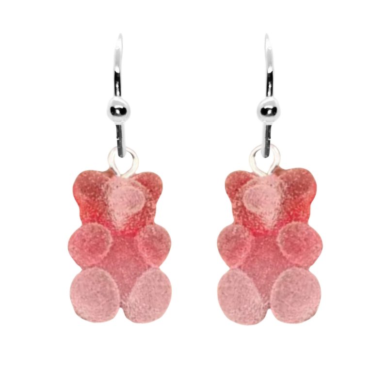 KOLCZYKI FUN SŁODKO-KWAŚNE CZERWONE OMBRE GUMISIE (175)