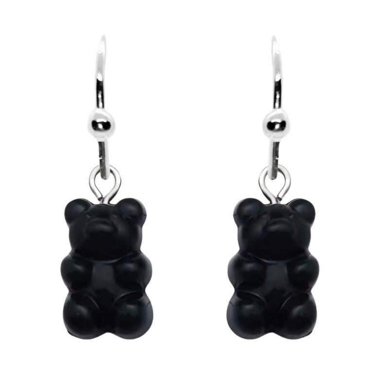 KOLCZYKI FUN SŁODKIE CZARNE GUMISIE (054)