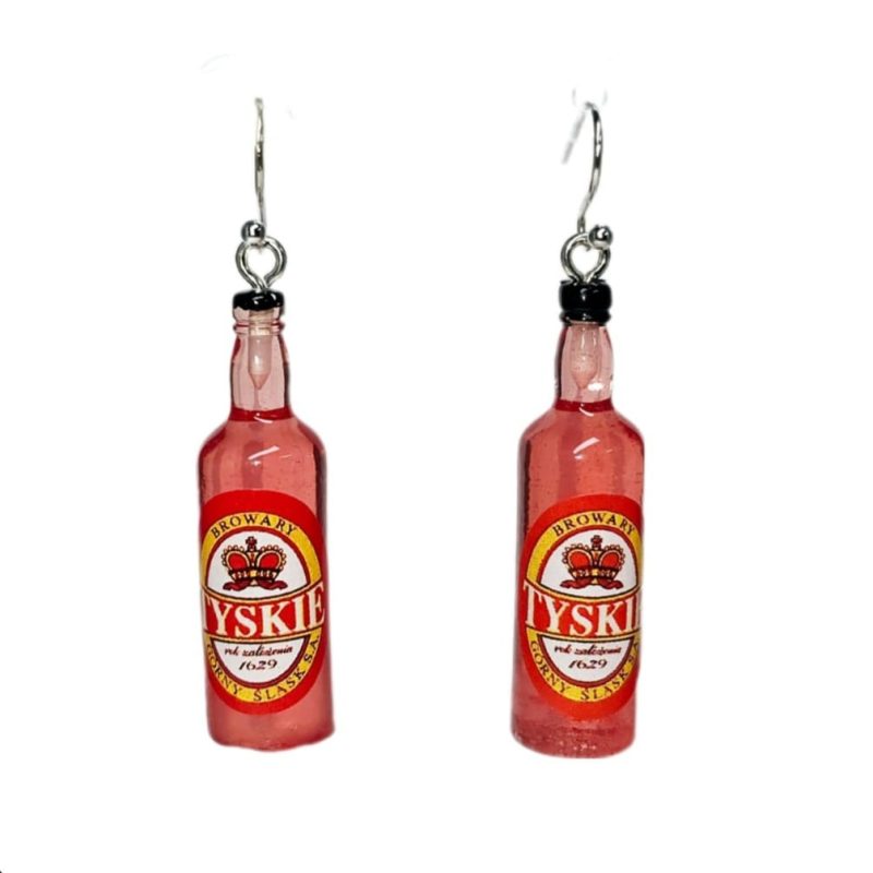 KOLCZYKI FUN ALKO PIWO BEER TYSKIE BUTELKA (200)
