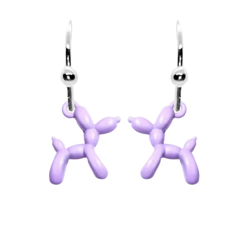 KOLCZYKI FUN BALONOWE PIESKI FIOLETOWE (377)