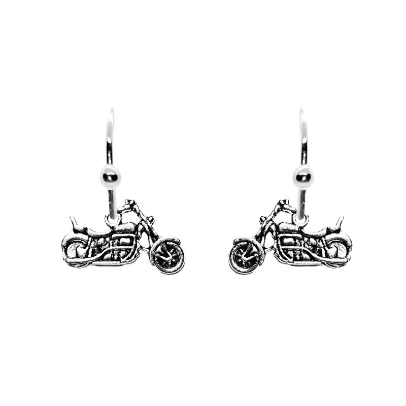 KOLCZYKI FUN SREBRNE MOTOCYKLE (020)