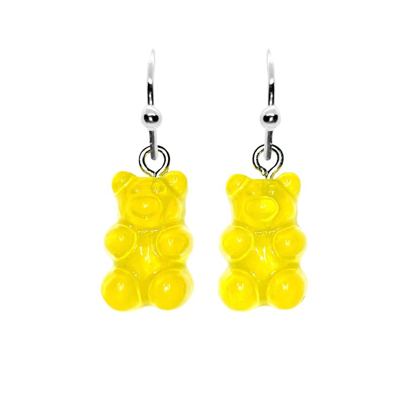 KOLCZYKI FUN SŁODKIE TRANSPARENTNO-ŻÓŁTE GUMISIE (141)