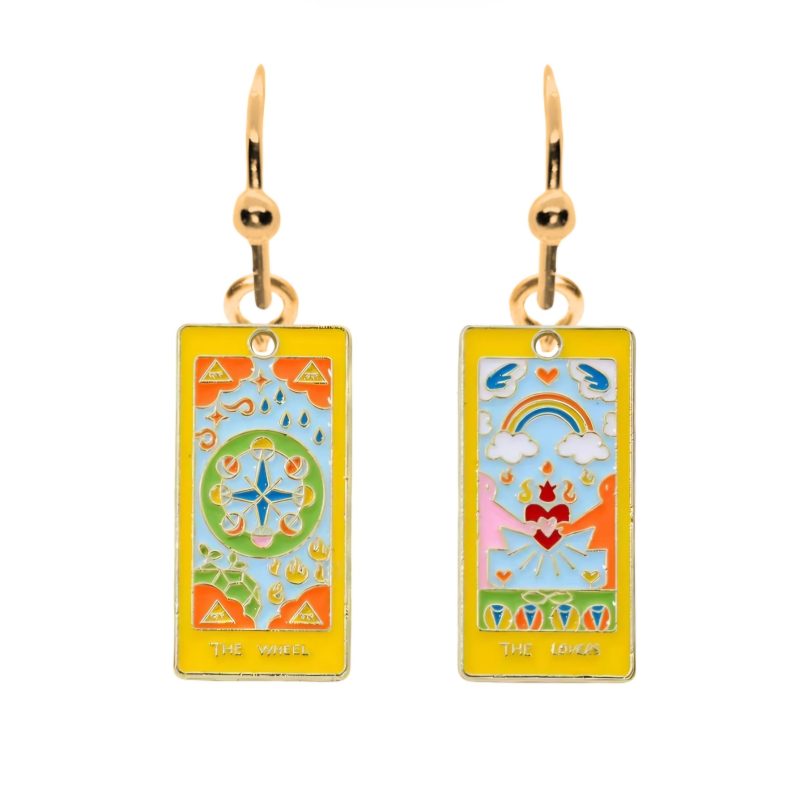 KOLCZYKI GOTYCKIE TAROT FORTUNA I MIŁOŚĆ (154)