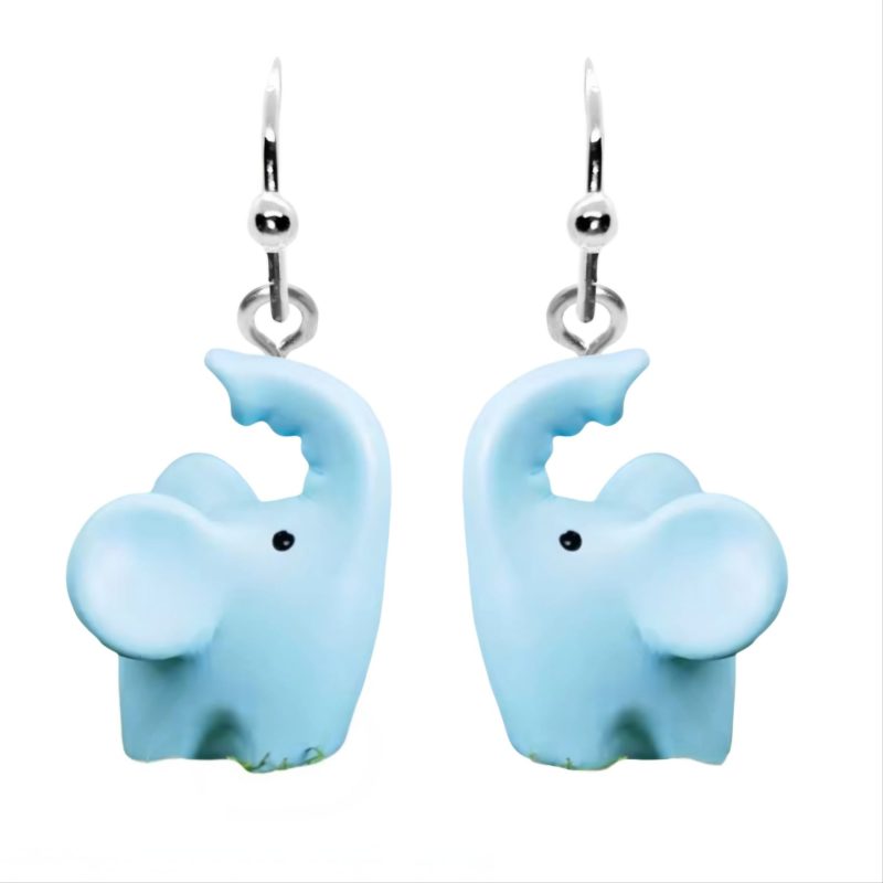 KOLCZYKI FUN NIEBIESKIE SŁONIE (434)