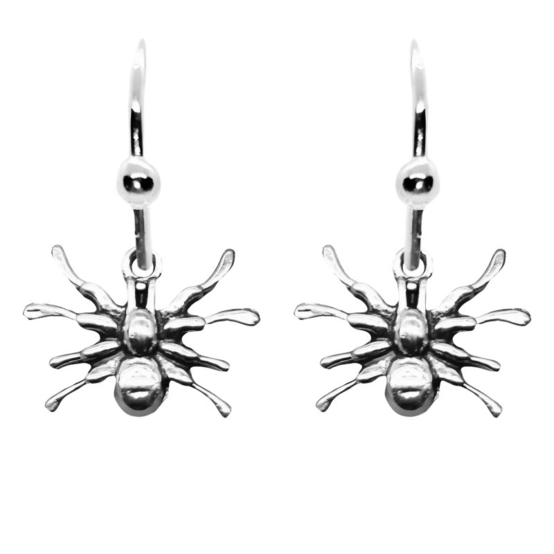 KOLCZYKI GOTYCKIE SREBRNE PAJĄKI FIT HALLOWEEN (036)