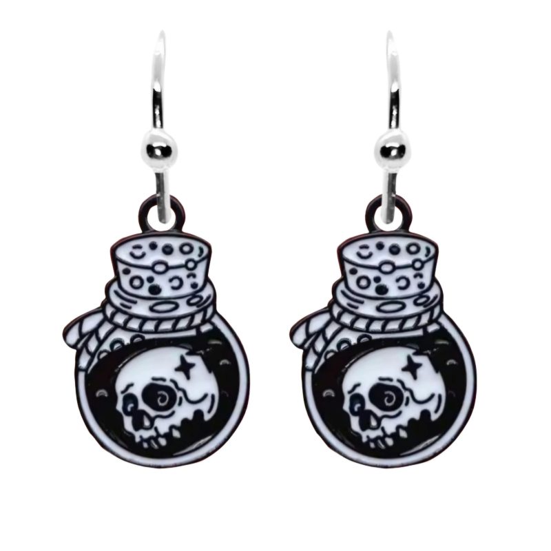 KOLCZYKI GOTYCKIE BUTELKI Z TRUCIZNĄ (133)