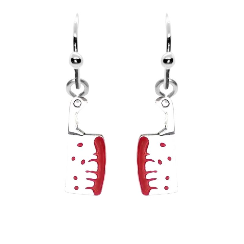 KOLCZYKI GOTYCKIE ZAKRWAWIONE TASAKI HALLOWEEN (401)