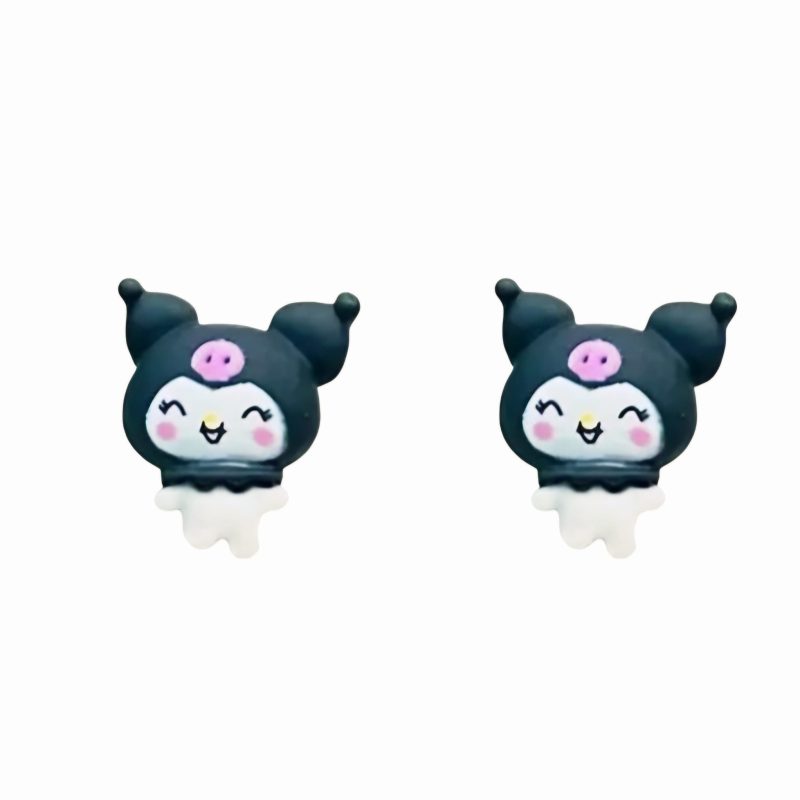 KOLCZYKI FUN SZTYFT MINI KUROMI (SZ023)