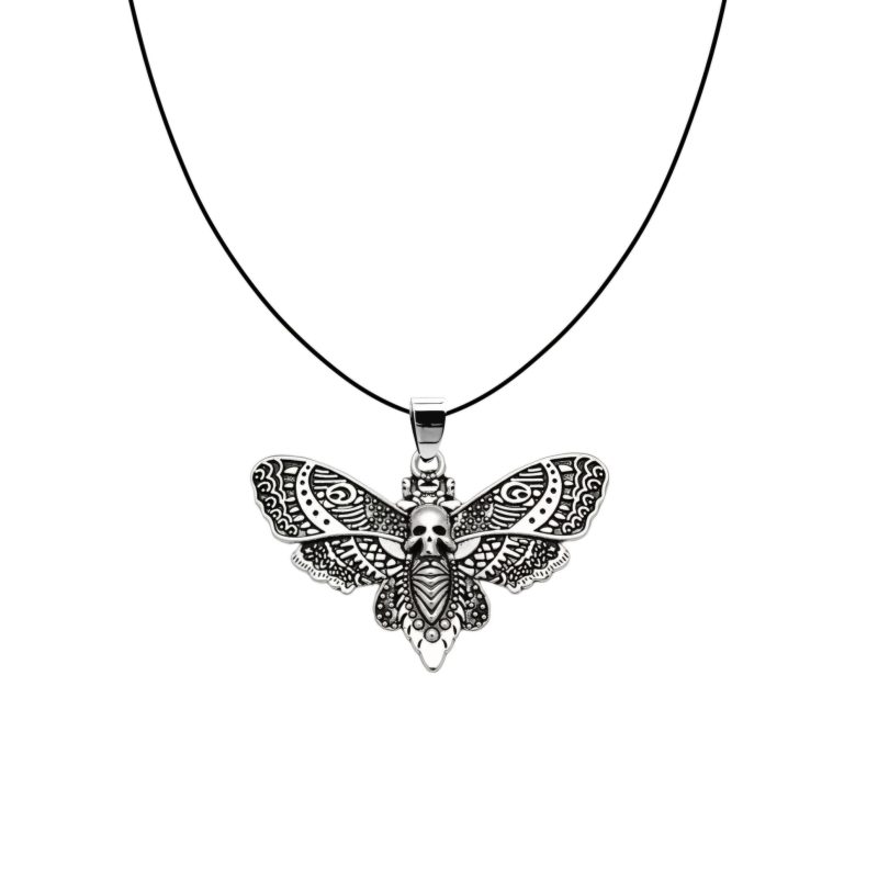 NASZYJNIK GOTYCKA ĆMA Z GŁOWĄ W KSZTAŁCIE CZASZKI (NG009)